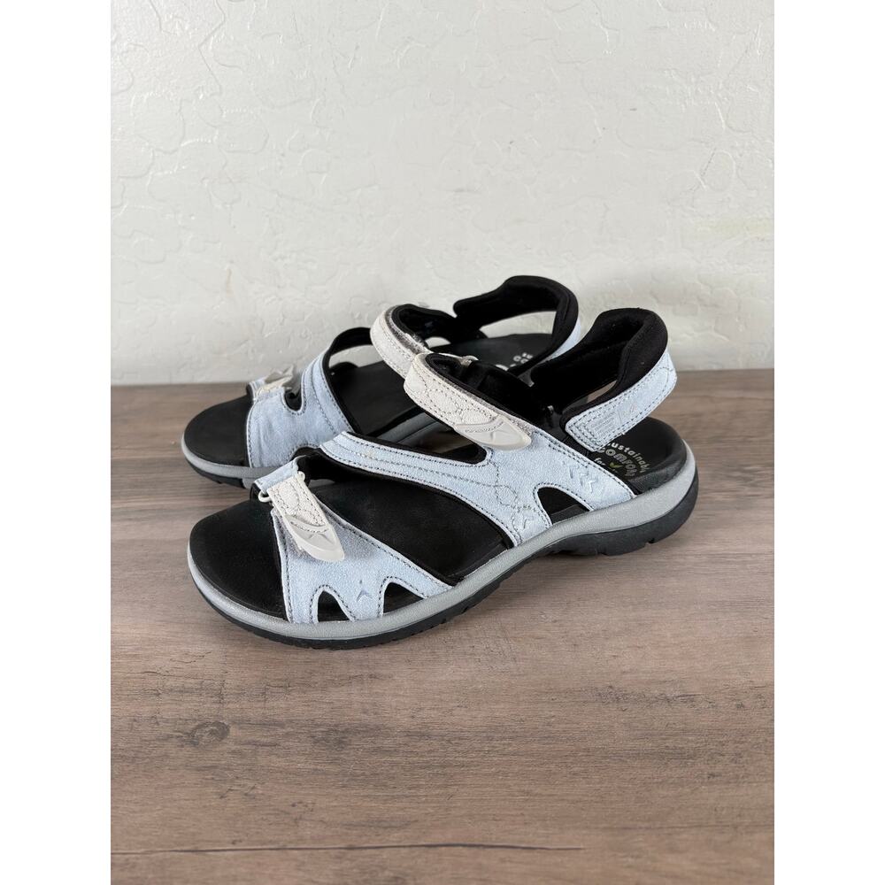 Dr. Scholl's Adelle2 Women's Athletic Summer Blue‎ Fabric Strappy Sandals Sz 6